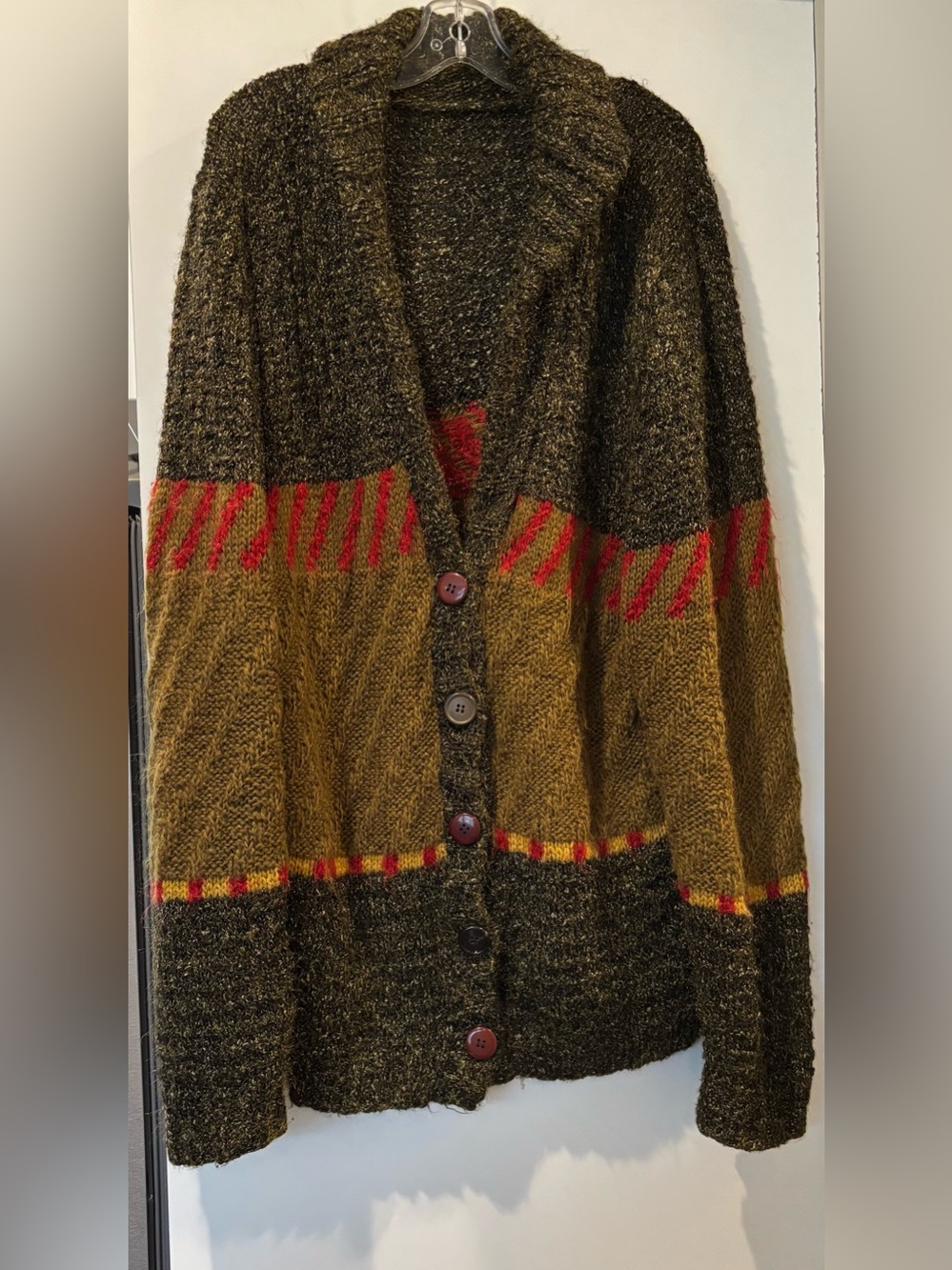 Vintage mohair wool cardigan in as new condition size 1X-2x!